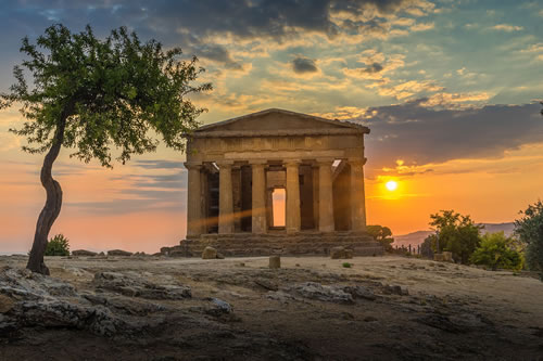 Doric temple at the archaeological site of Segesta near Trapani, Sicily